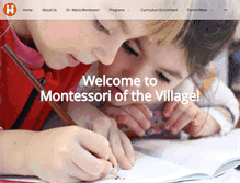 Tablet Screenshot of montessoriofthevillage.com